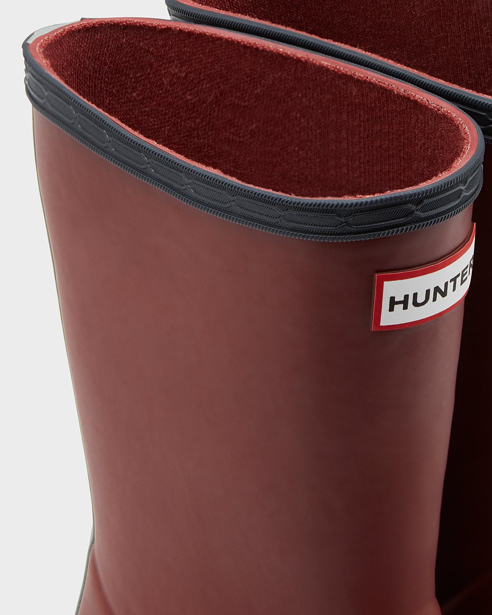 Kids Hunter Original First Classic - Rain Boots Grey Red/Grey - 8061-LOADZ